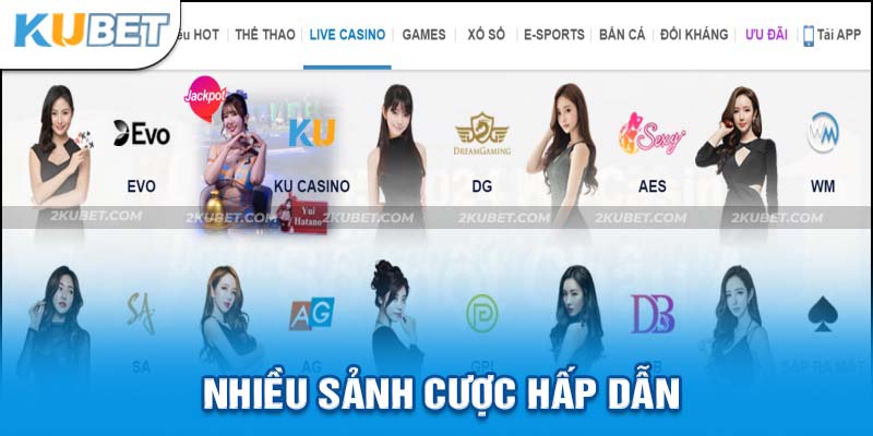 Baccarat Kubet cung cấp nhiều sảnh cược hấp dẫn cho hội viên