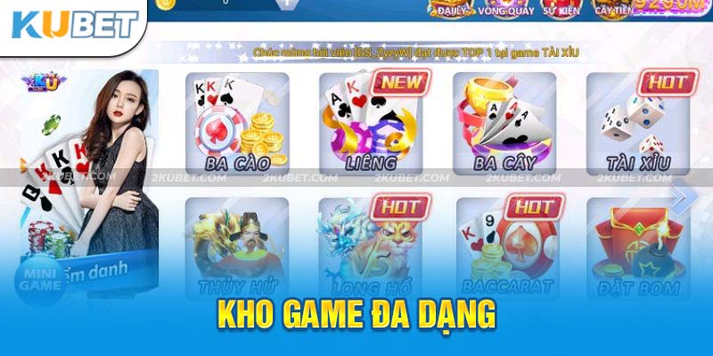 Kho game đặc sắc chỉ có tại Ku77 Casino